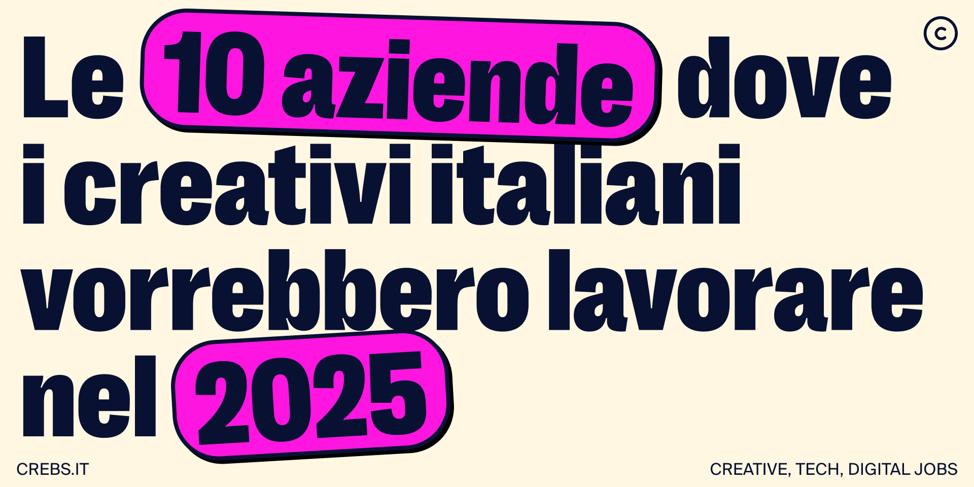 Le 10 aziende dove i creativi italiani vorrebbero lavorare nel 2025