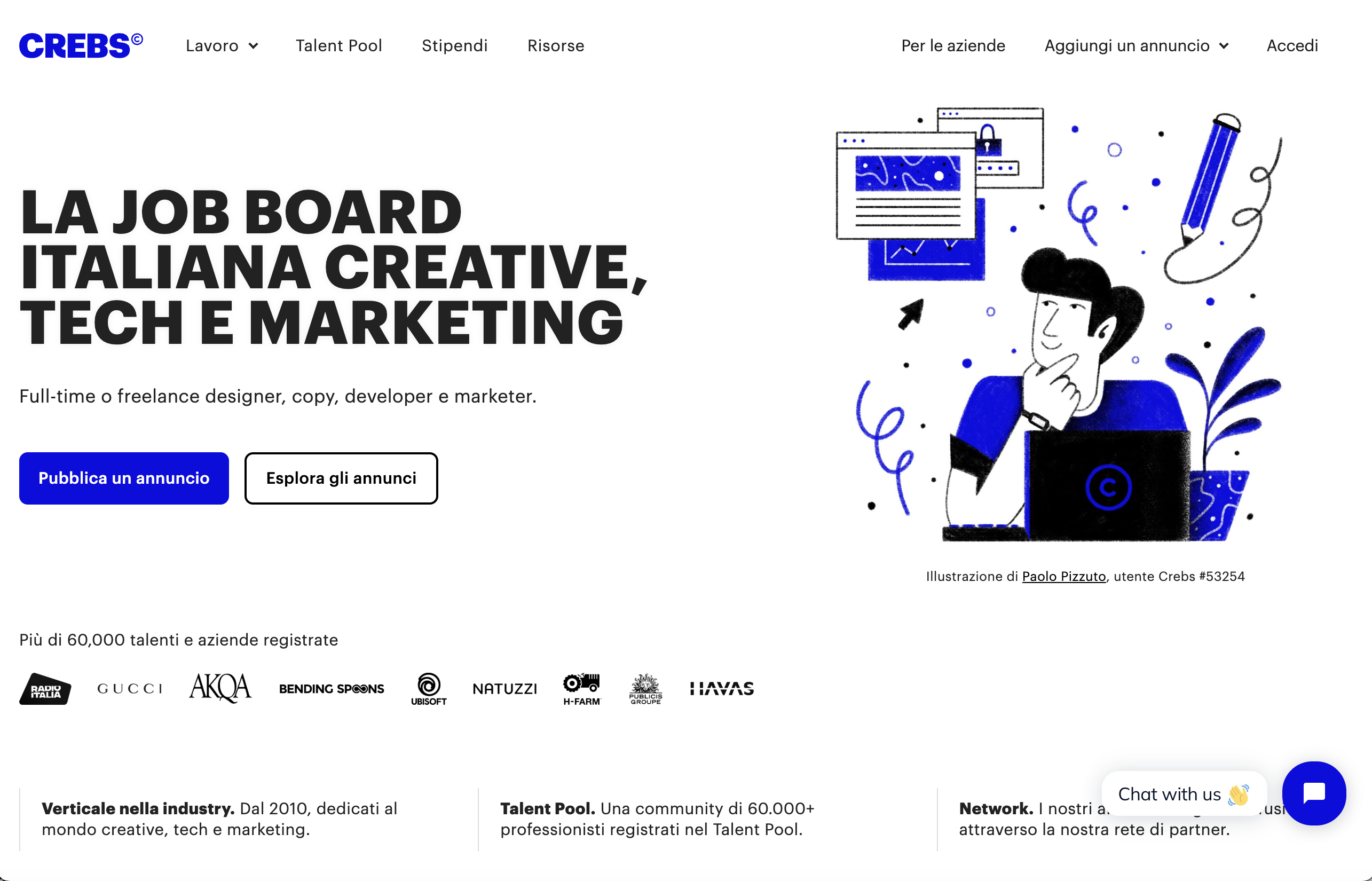 lavori creativi crebs