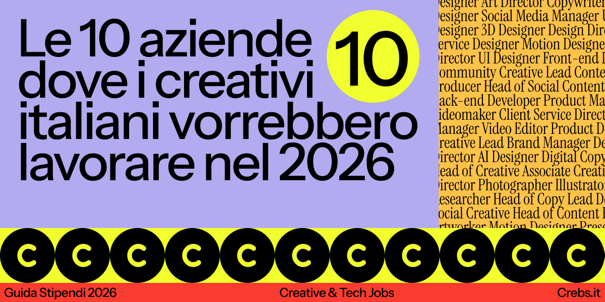 Le 10 aziende dove i creativi vogliono lavorare nel 2026